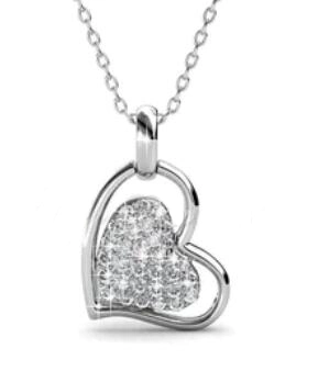 925 Silber Herz-Halskette mit individuellem Anhänger, Modeschmuck