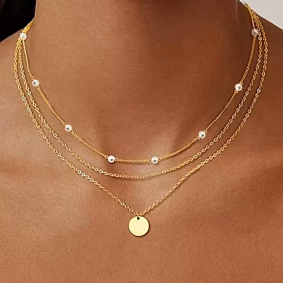 S925 Sterling Silber vergoldet 14K Gold Set Kreuz Herz Gold Halskette