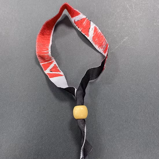 Kundenspezifische Werbung, günstiges Event-Textil-Polyester-Festival-Stoff, Jacquard-gewebtes Armband, Hochzeitsarmband mit Schiebeverschluss